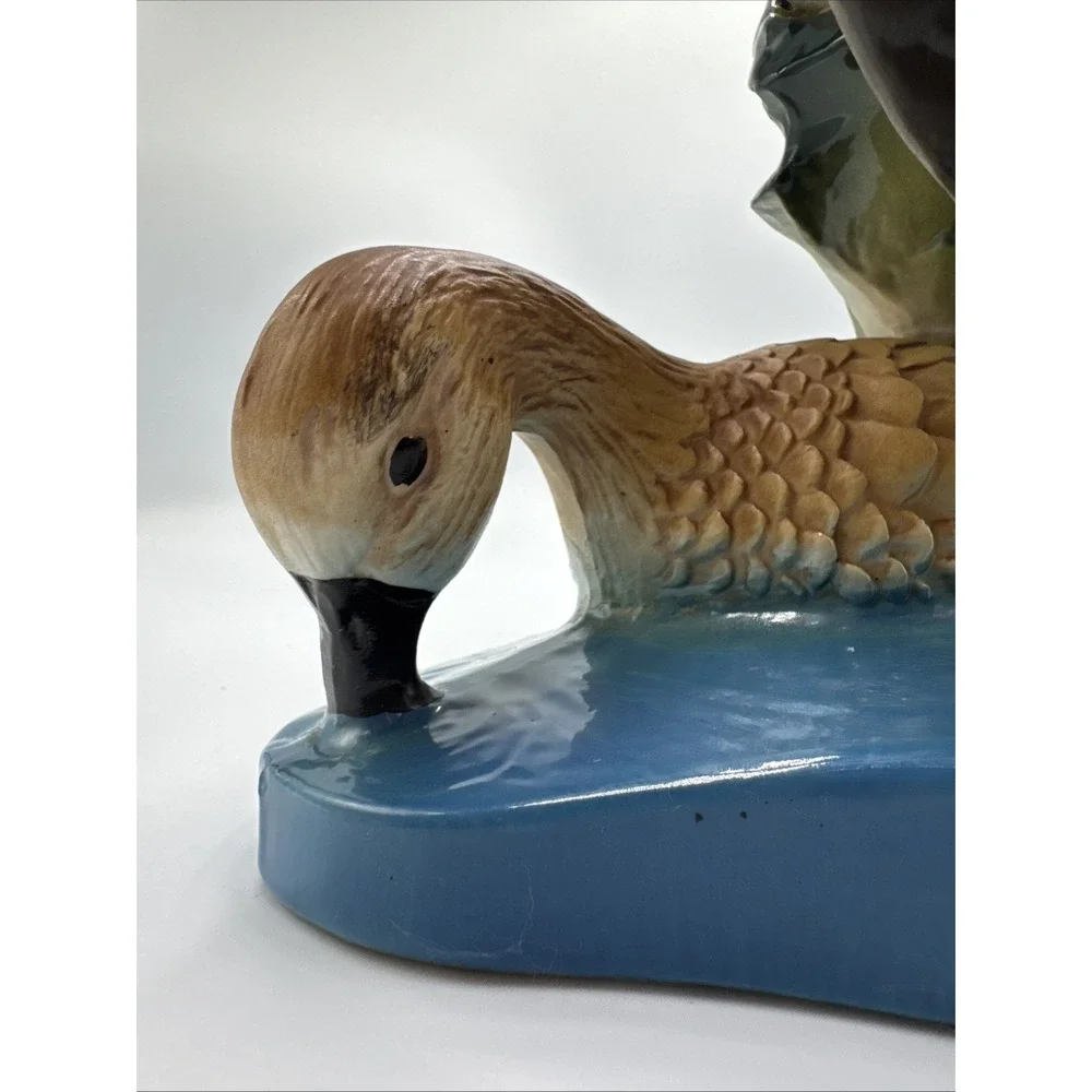 Ducks Unlimited Jim Beam Decanter 1981 Empty Green‎ Winged & Teal Base